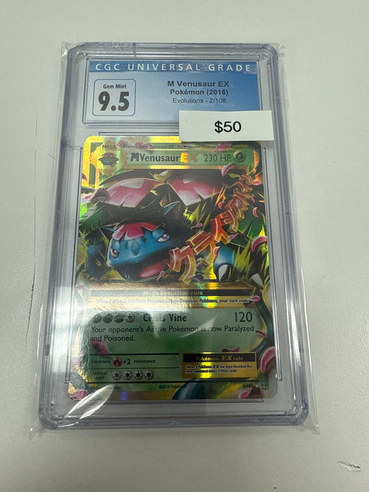 Evolutions M Venusaur Ex #2/106 CGC 9.5