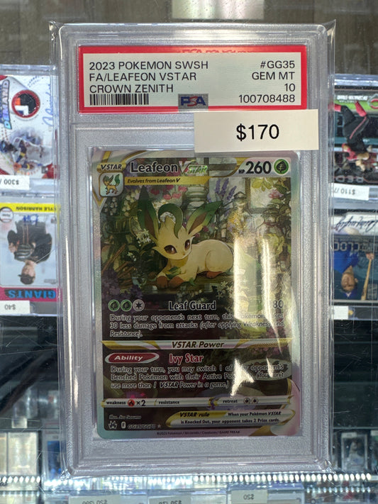 Pokemon Crown Zenith Leafeon Vstar GG35/GG70 PSA 10