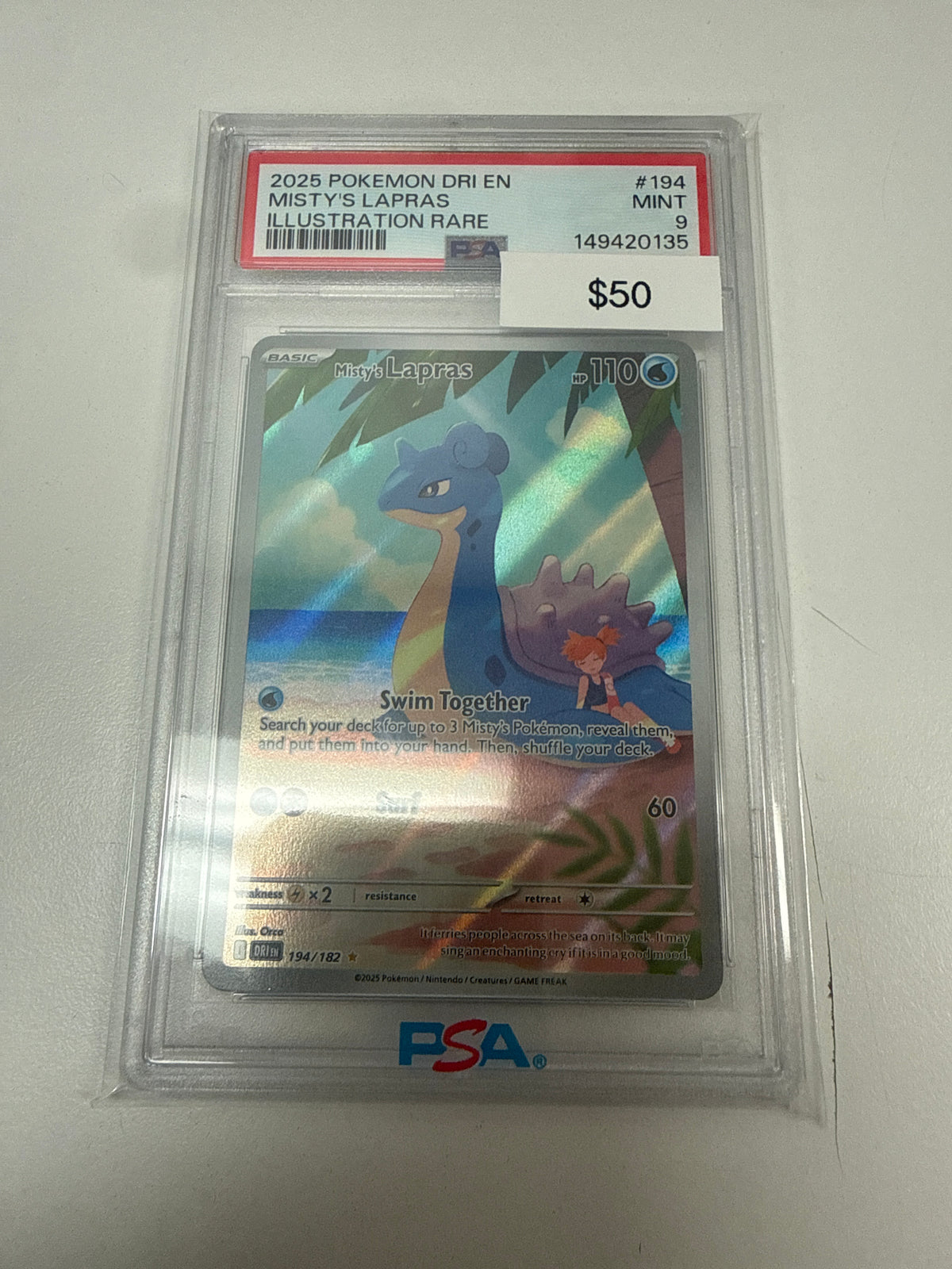 Pokemon Misty’s Lapras PSA 9