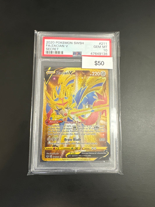 Pokémon Zacian V 211 PSA 10