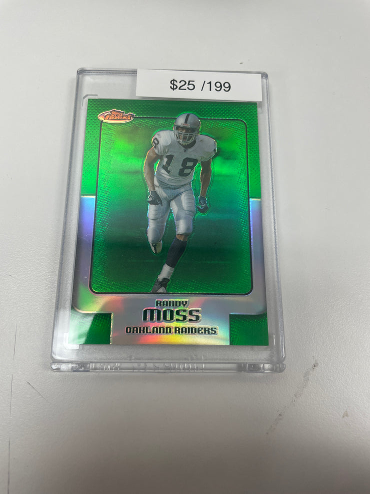 2006 Topps Finest Randy Moss Green Refractor /199 