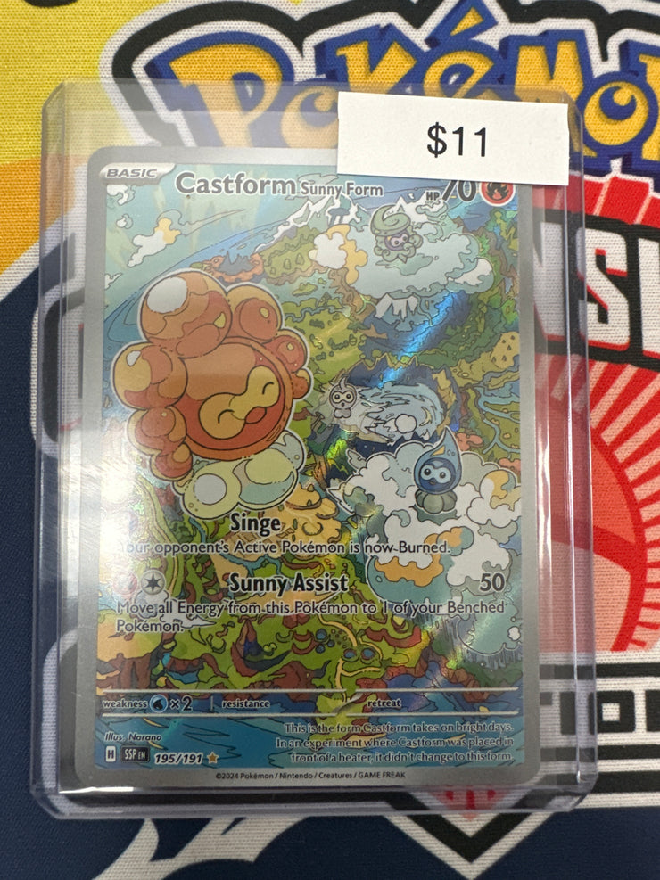 Pokemon Surging Sparks Castform Sunny Form 195/191