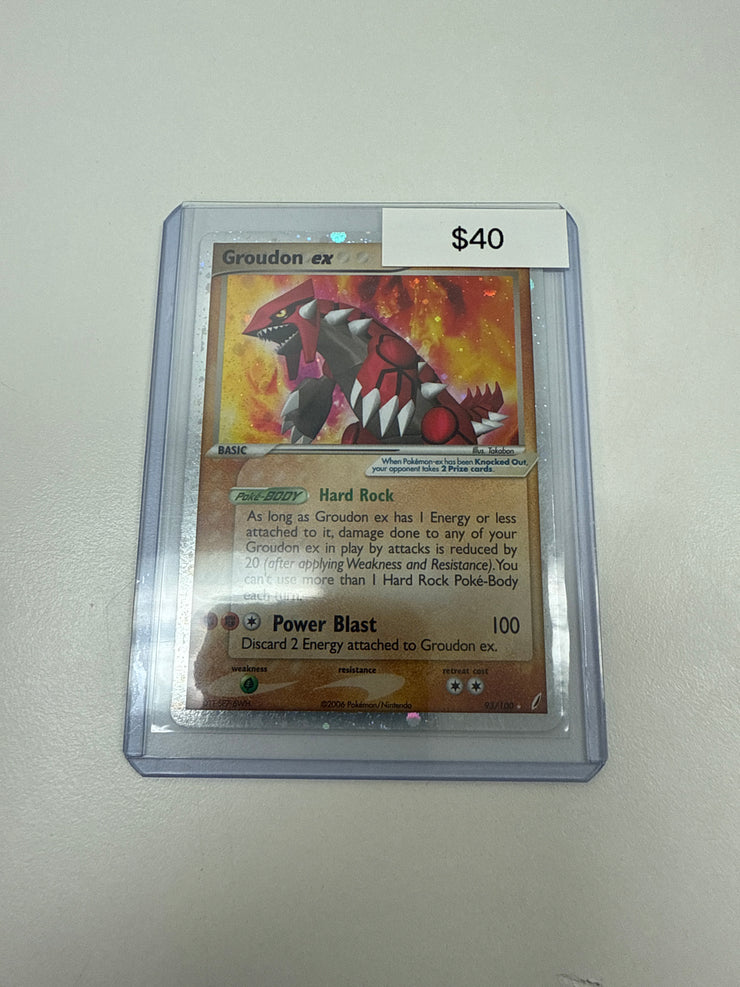 Pokemon Groudon Ex Holo 93/100