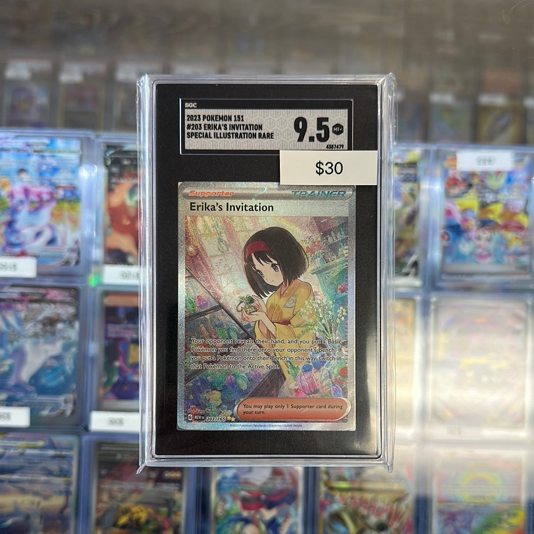 2023 Pokémon 151 Erika INVIATION 203/165 SGC 9.5