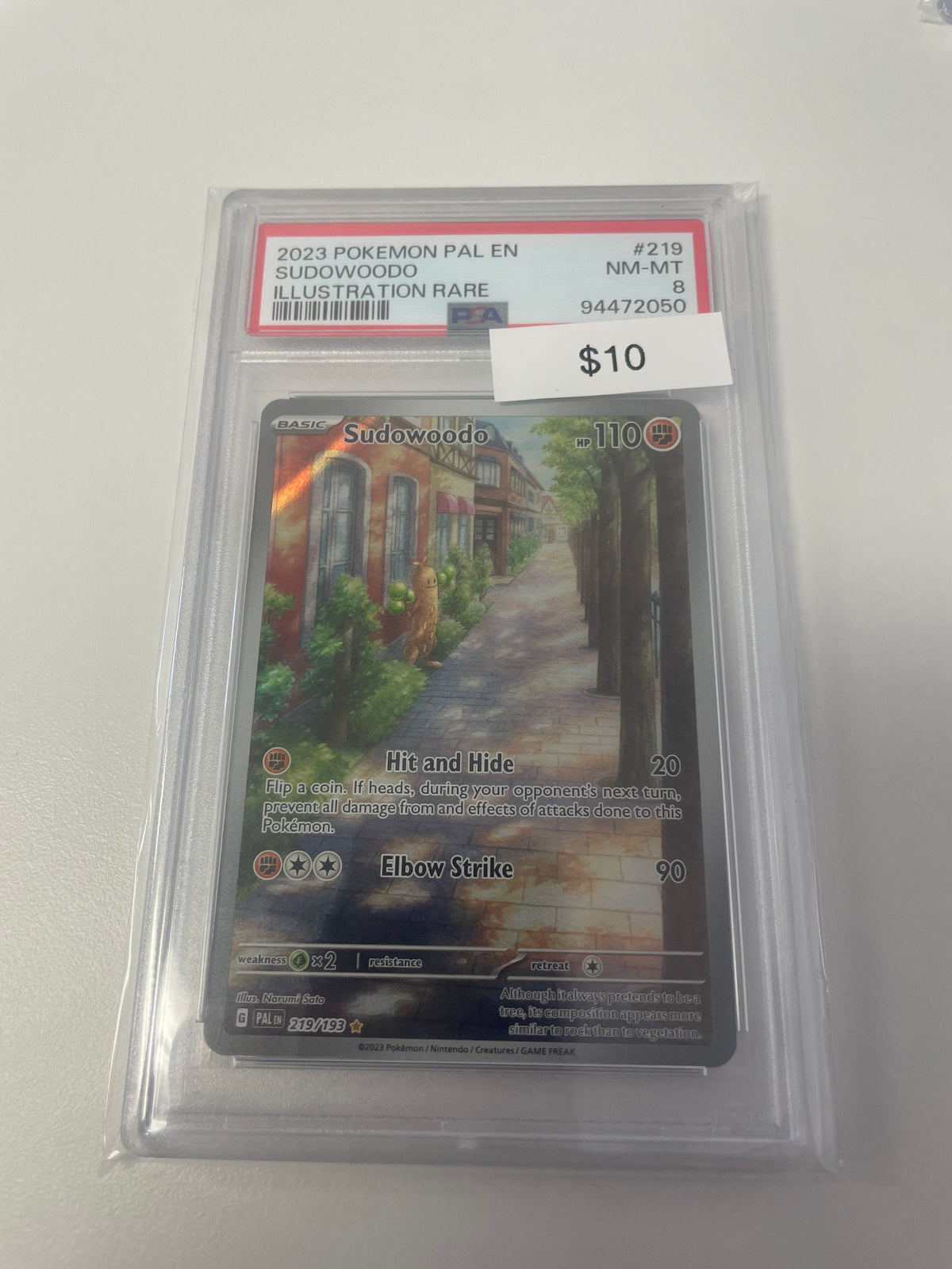 Pokemon Sudowoodo Illustration Rare #219/193 PSA 8