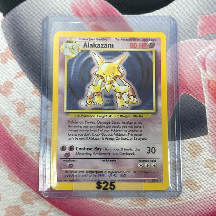 Pokémon Alakazam Base Set Holo 1/102