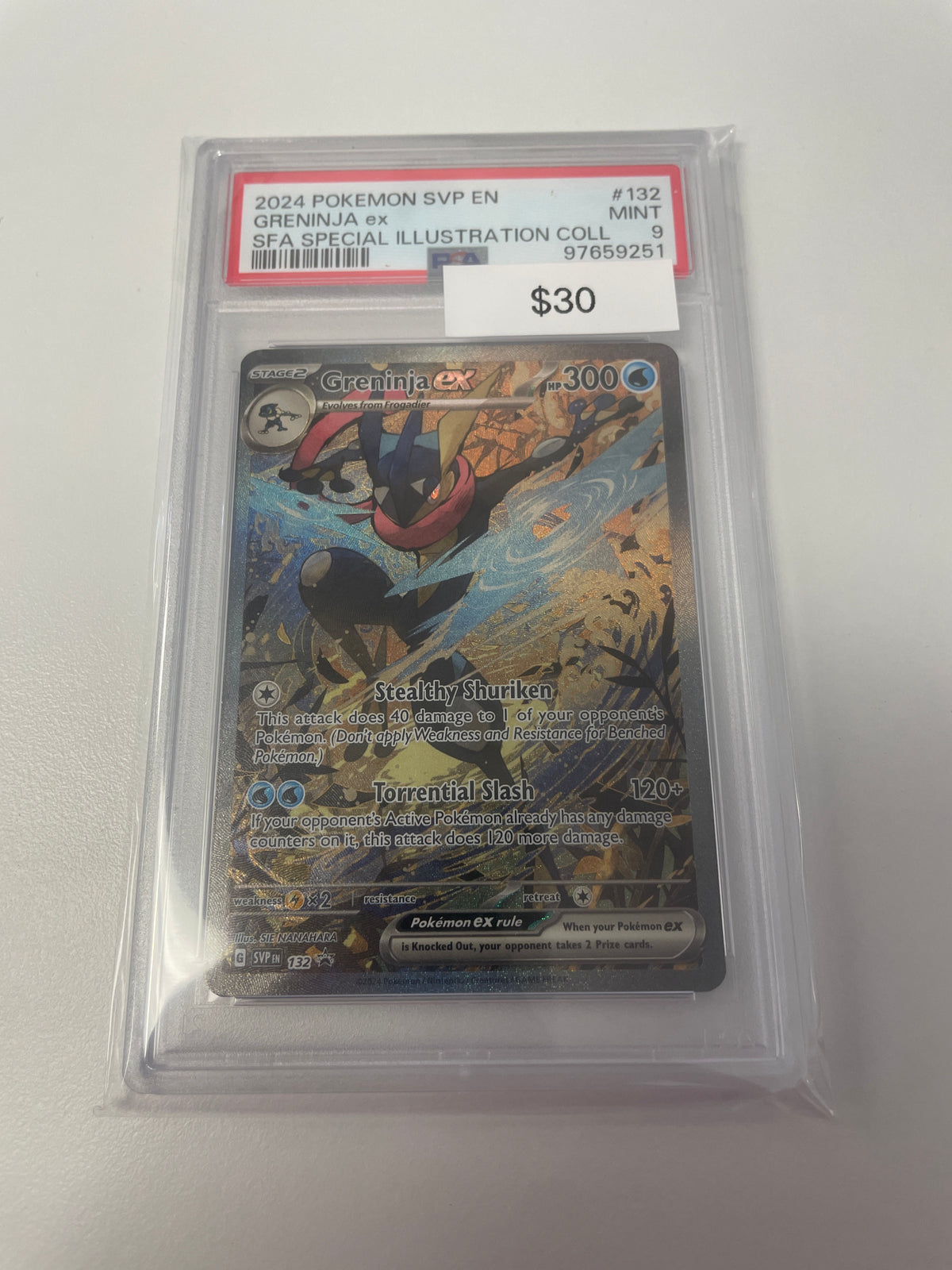 Pokemon Greninja Ex Black Star Promo #132 PSA 9