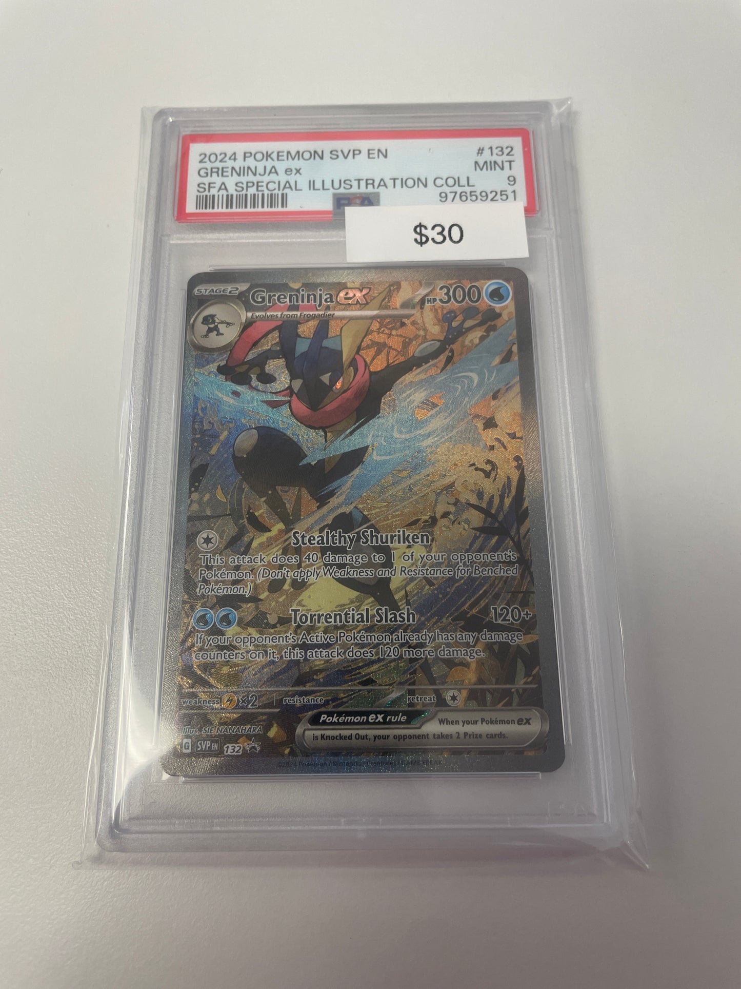 Pokemon Greninja Ex Black Star Promo #132 PSA 9