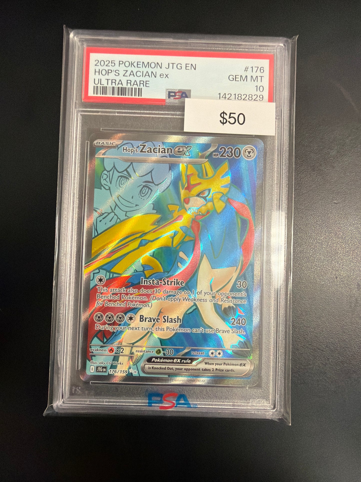 Pokemon Hops Zacian EX #176 PSA 10