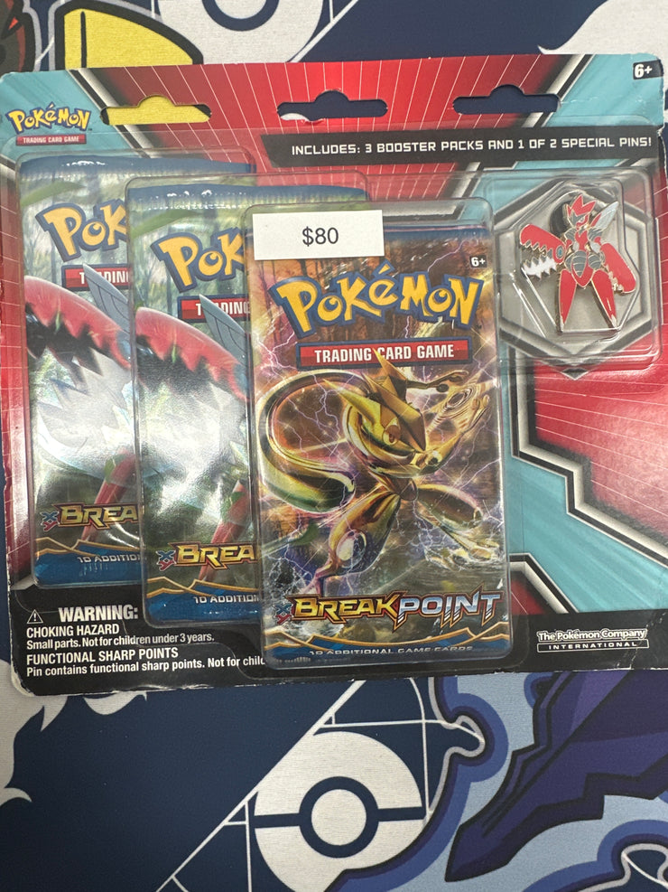 Pokemon XY Breakthrough 3 Pack Pin Blister