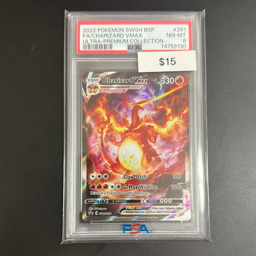 GEM MINT 2022 Pokemon Charizard VMax Ultra Premium Collection SWSH261 SGC authentic 174733