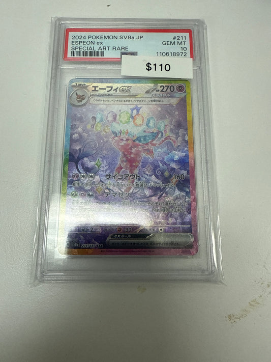 Terrestrial Festival Espeon Ex SAR #211/187 PSA 10