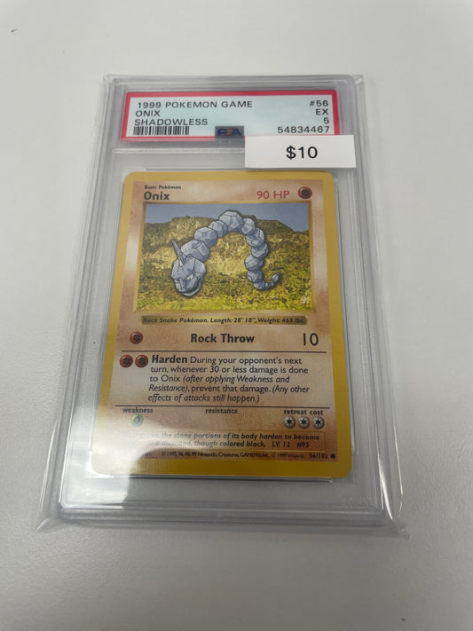 Pokemon Onyx Base Set Shadowless PSA 5 #56/102