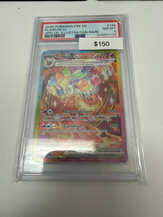 Pokemon Flareon Ex #146/131 PSA 8