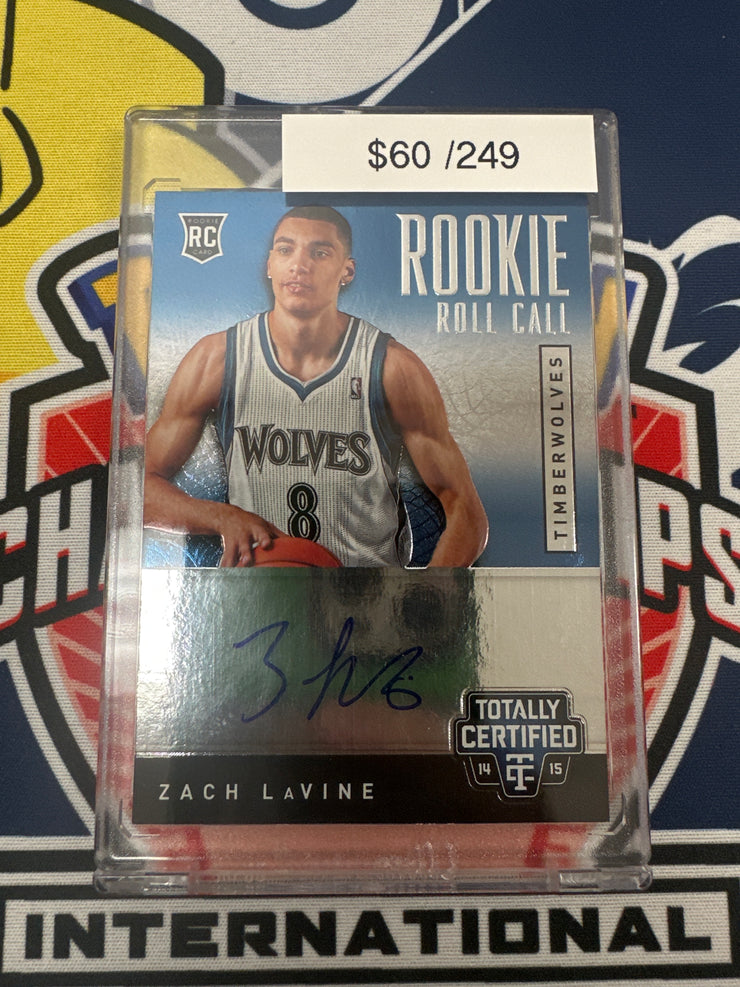 2014 Panini Rookie Roll Call Autograph Zach Lavine RRC-ZL