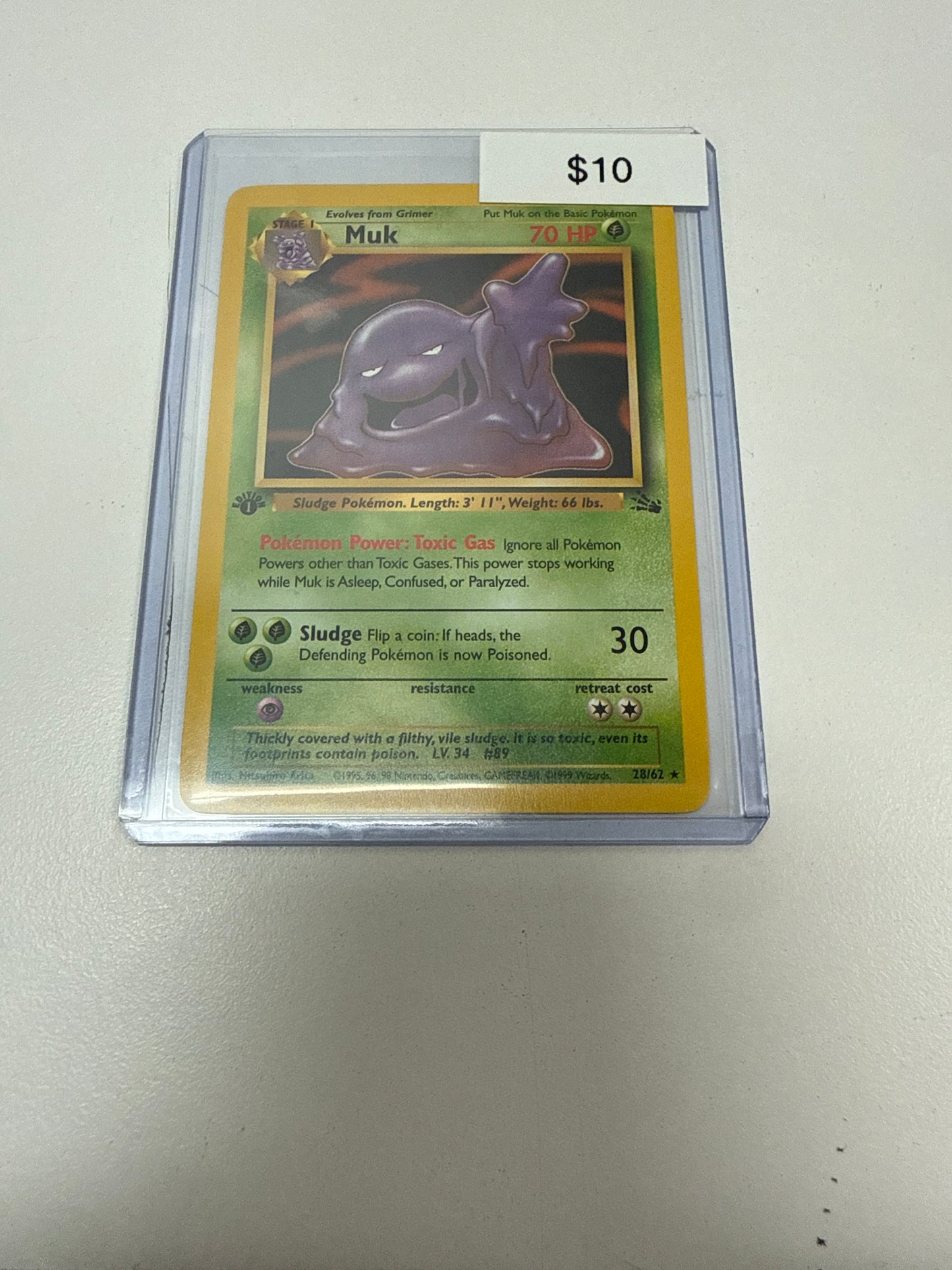 Pokemon Muk 1st Ed Non-Holo #28/62
