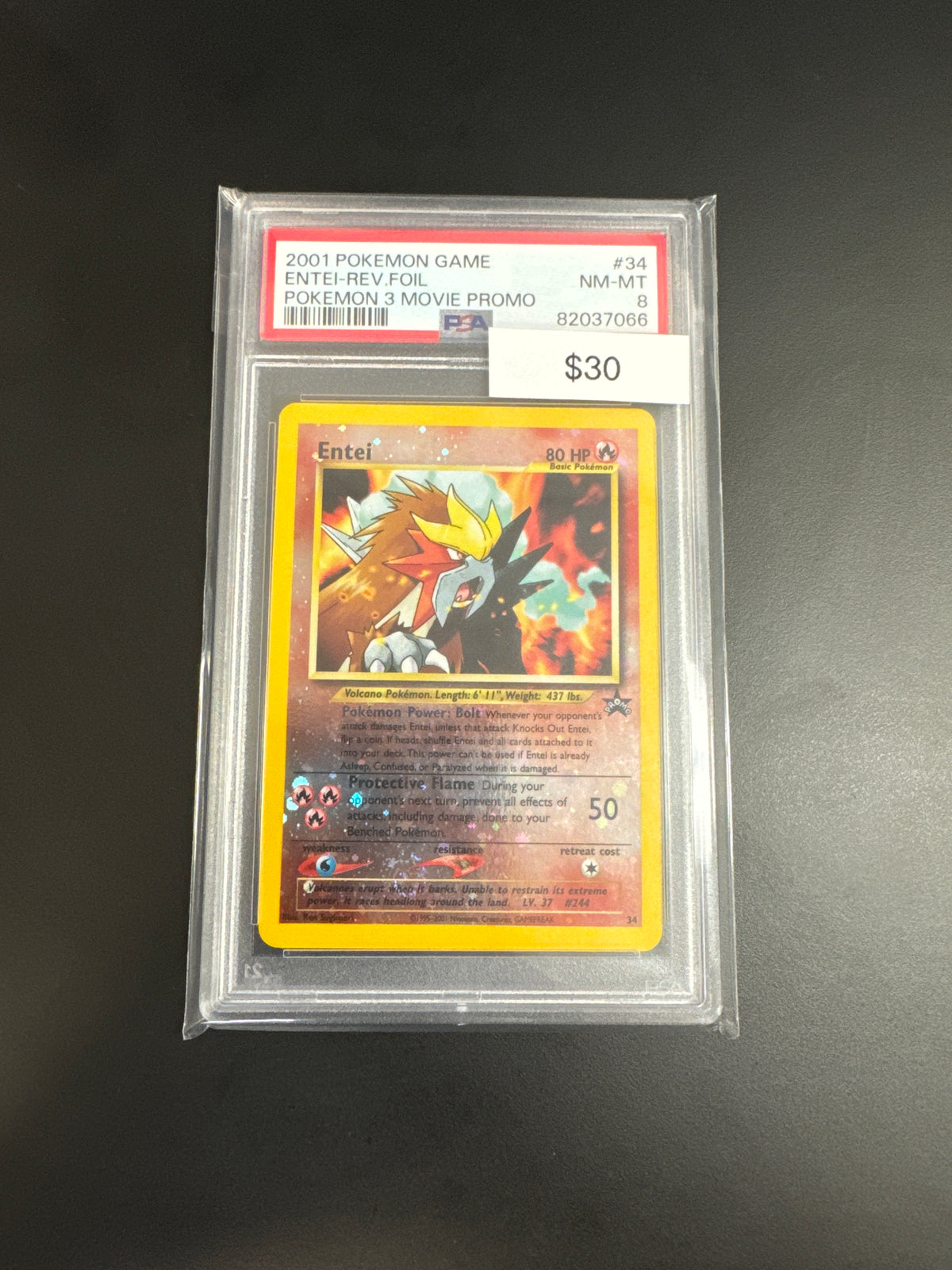 Pokémon Entei Promo 34 PSA 8