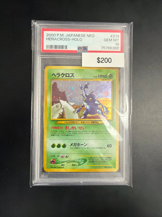 Pokemon Japanese Heracross 214 PSA 10