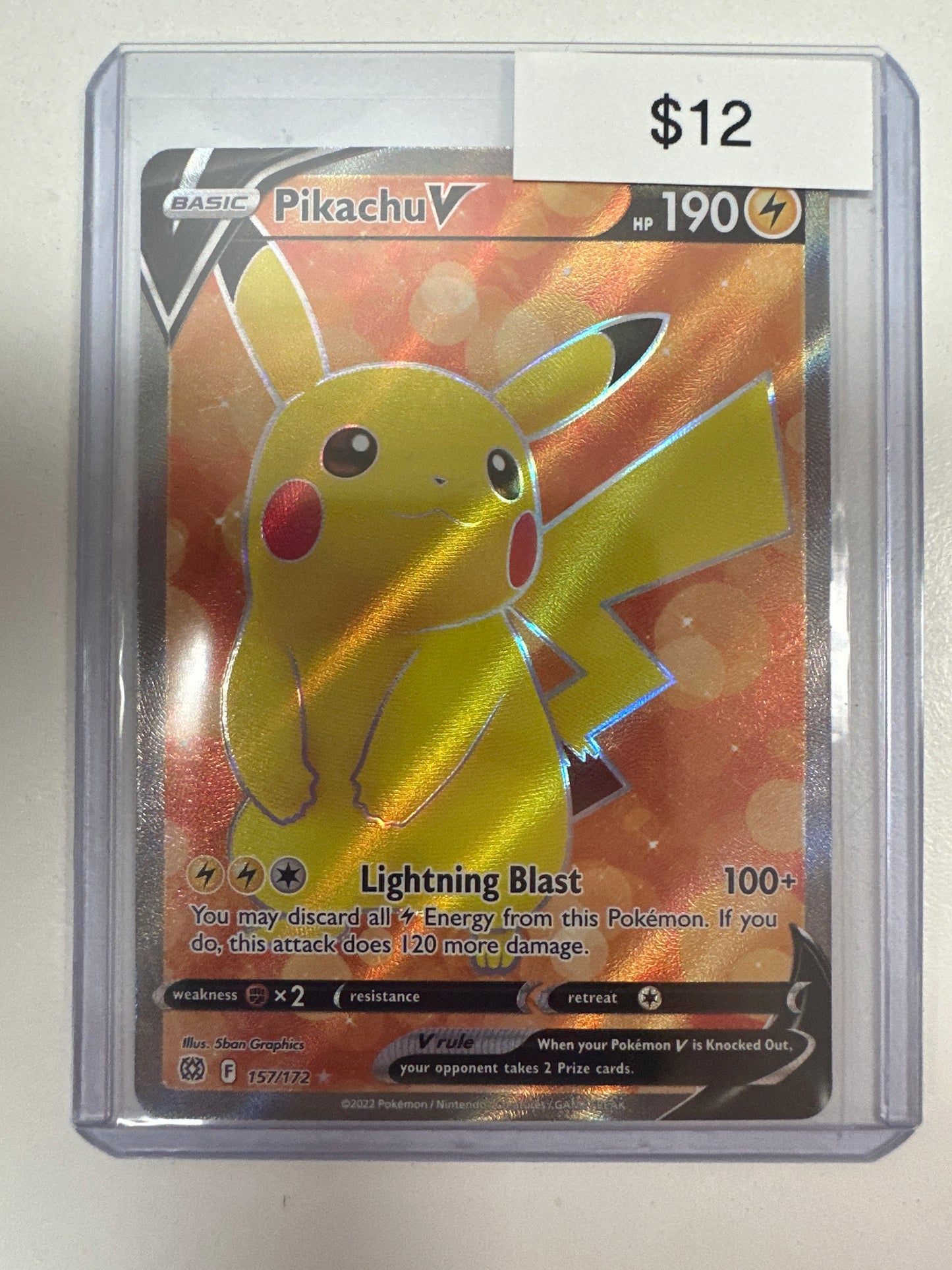 Pokemon Pikachu V 157/172