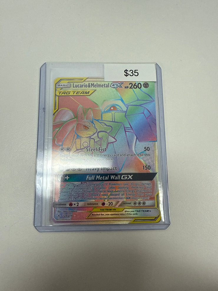 Pokemom Lucario & Melmetal Gx 