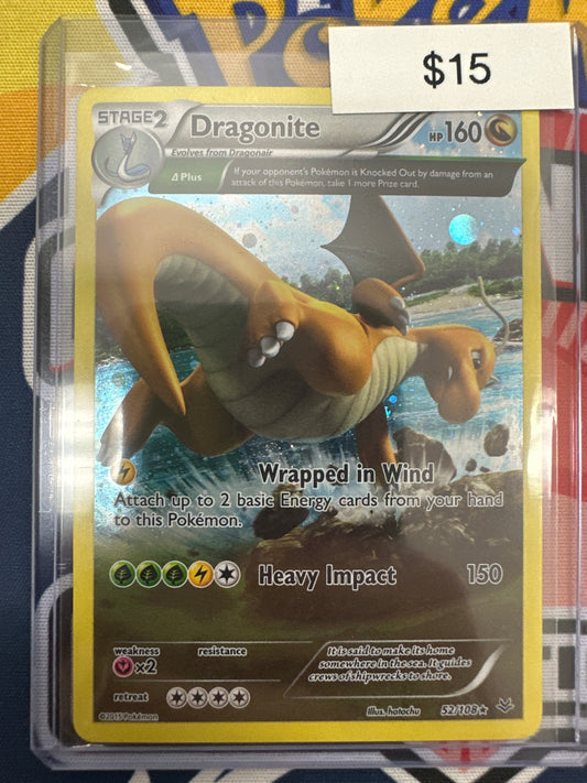 Pokemon Roaring Skies Dragonite Cosmo’s Holo 52/108