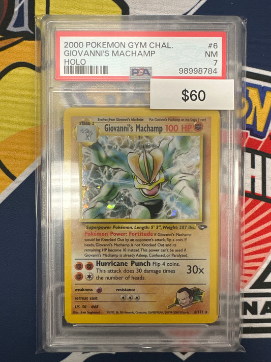 Pokemon Giovanni’s Machamp PSA 7
