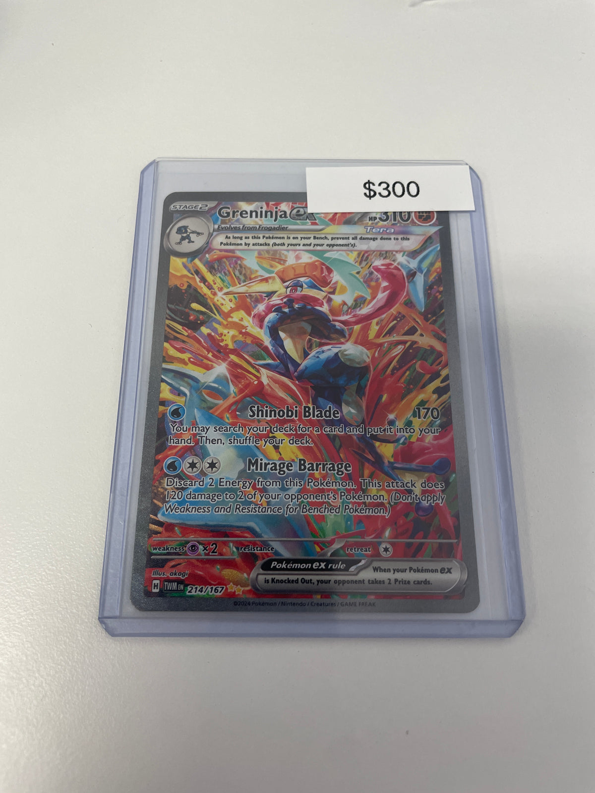 all greninja pokemon cards Pokémon Twilight Masquerade Greninja EX 214/167 – Grail Collectibles AZ