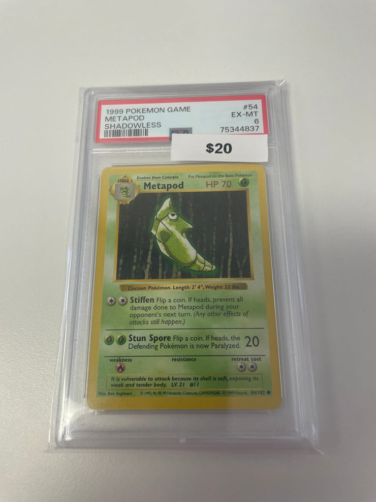 1999 Pokemon Metapod Shadowless 