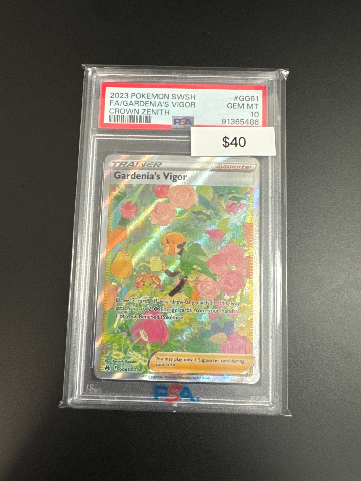 Pokémon Gardenias Vigor Crown zenith GG61 PSA 10