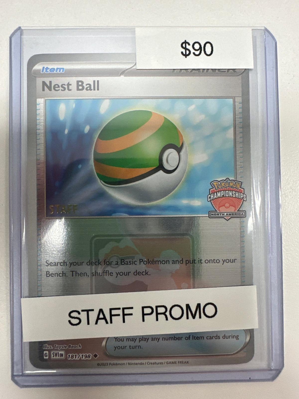 Pokemon Regional Promo Staff Nest Ball 181/198