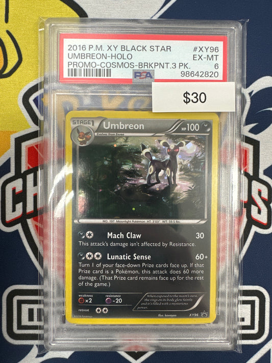 Pokemon XY Black Star Promo Umbreon Holo XY96 PSA 6
