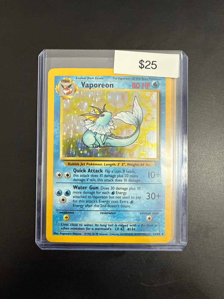 Pokémon Vaporeon Holo Jungle 12/64