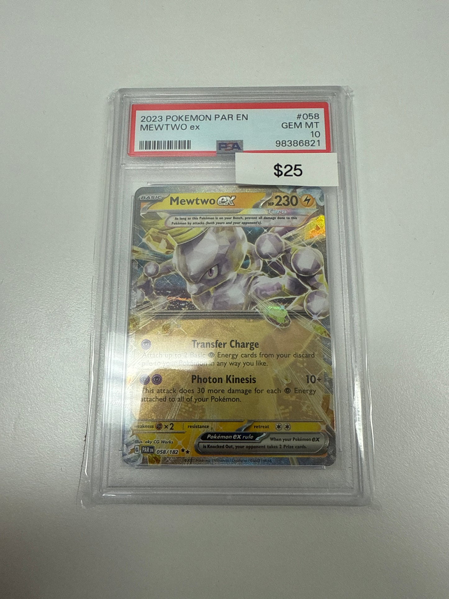 Pokemon Mewtwo Ex #058/192 PSA 10
