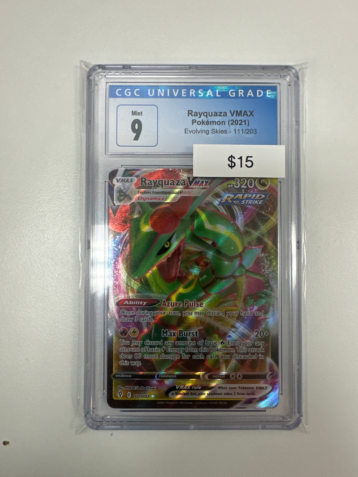 CGC 9 Rayquaza Vmax 111/203