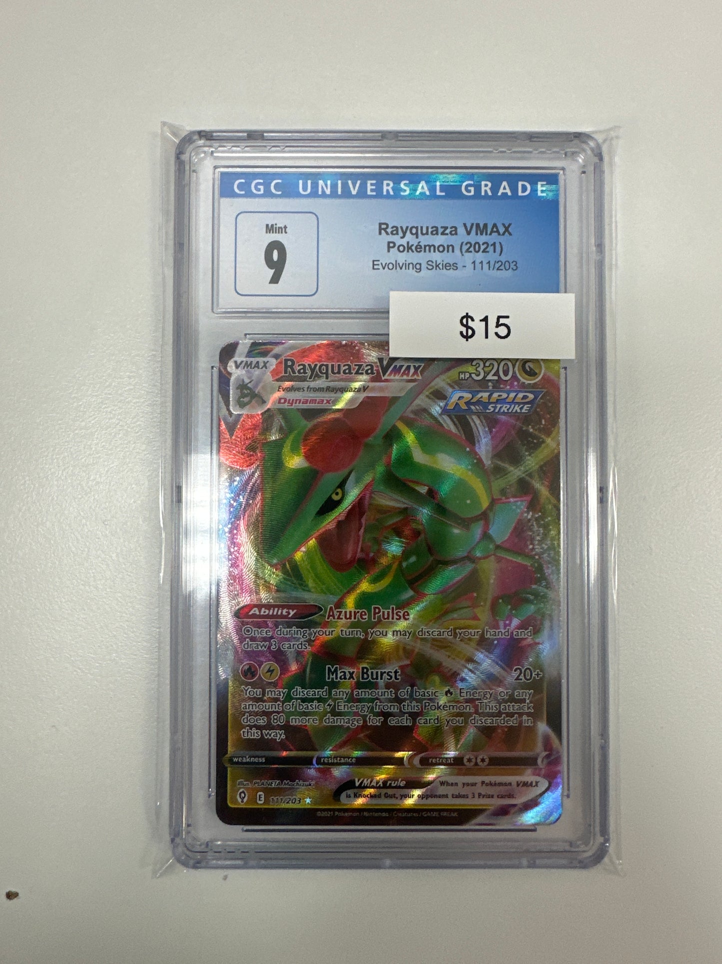CGC 9 Rayquaza Vmax 111/203
