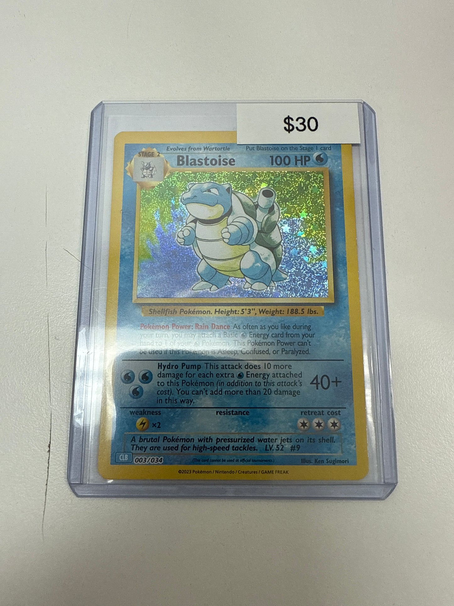 Pokemon Classic Collection Blastoise Holo #003/034