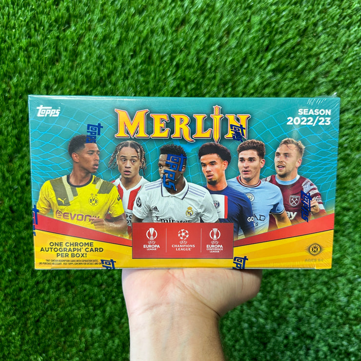 2022/23 Topps UEFA Club Competitions Merlin Chrome Soccer Hobby Box