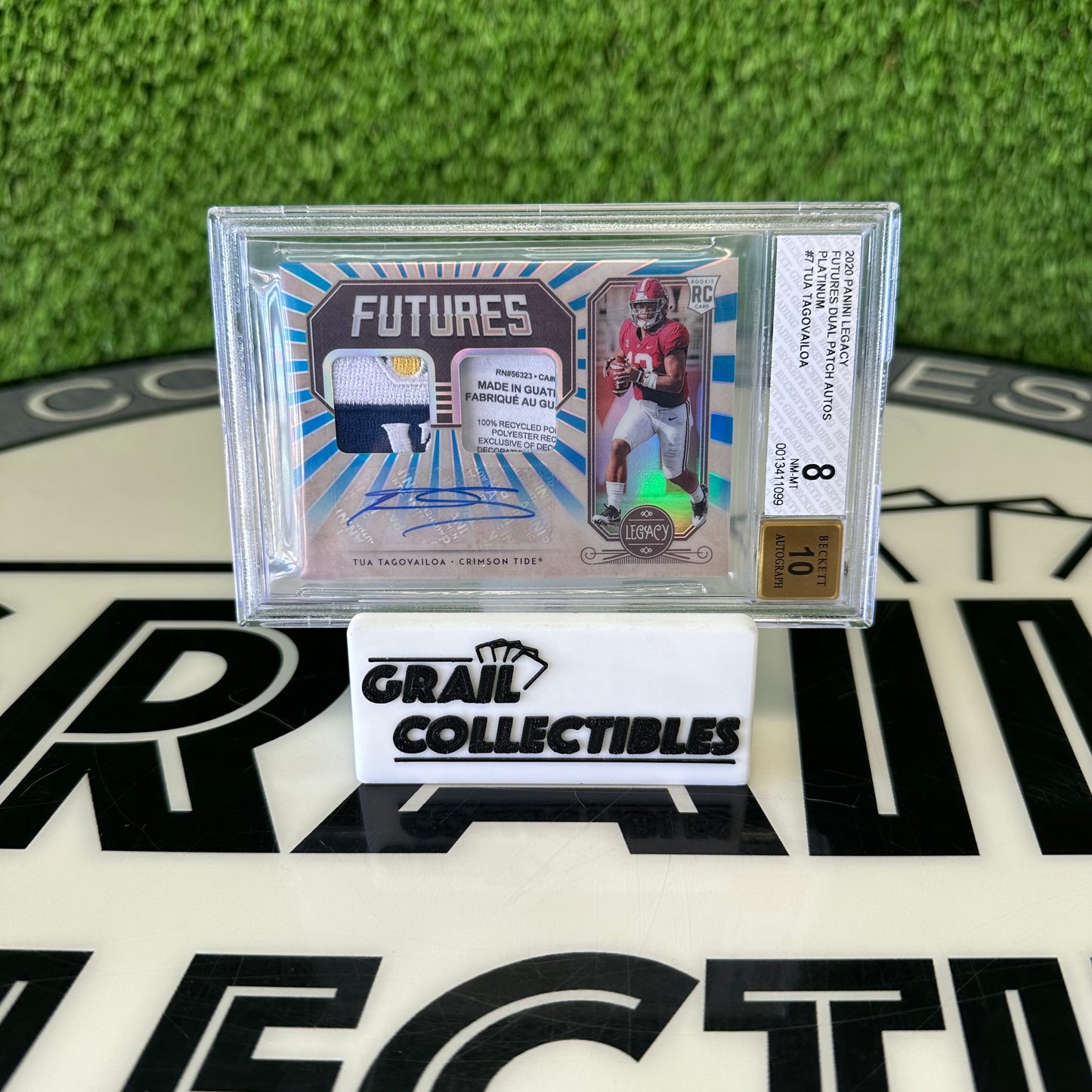 Tua Tagovailoa Legacy Draft 1/1 RPA Dual Patch Laundry Tag