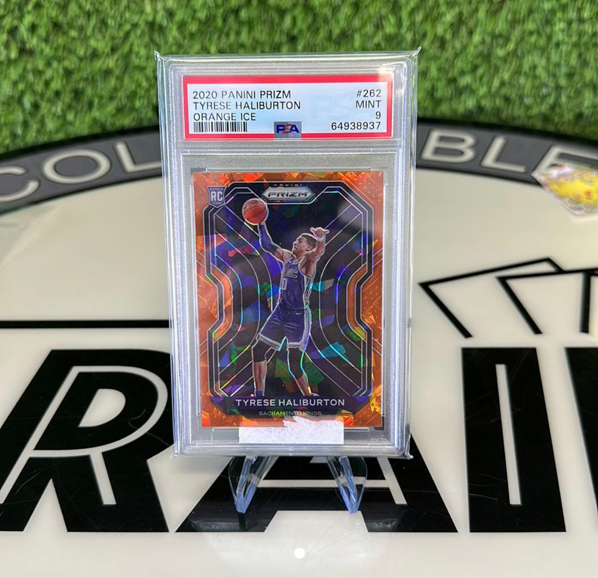 Tyrese Haliburton Prizm Orange Ice PSA 9