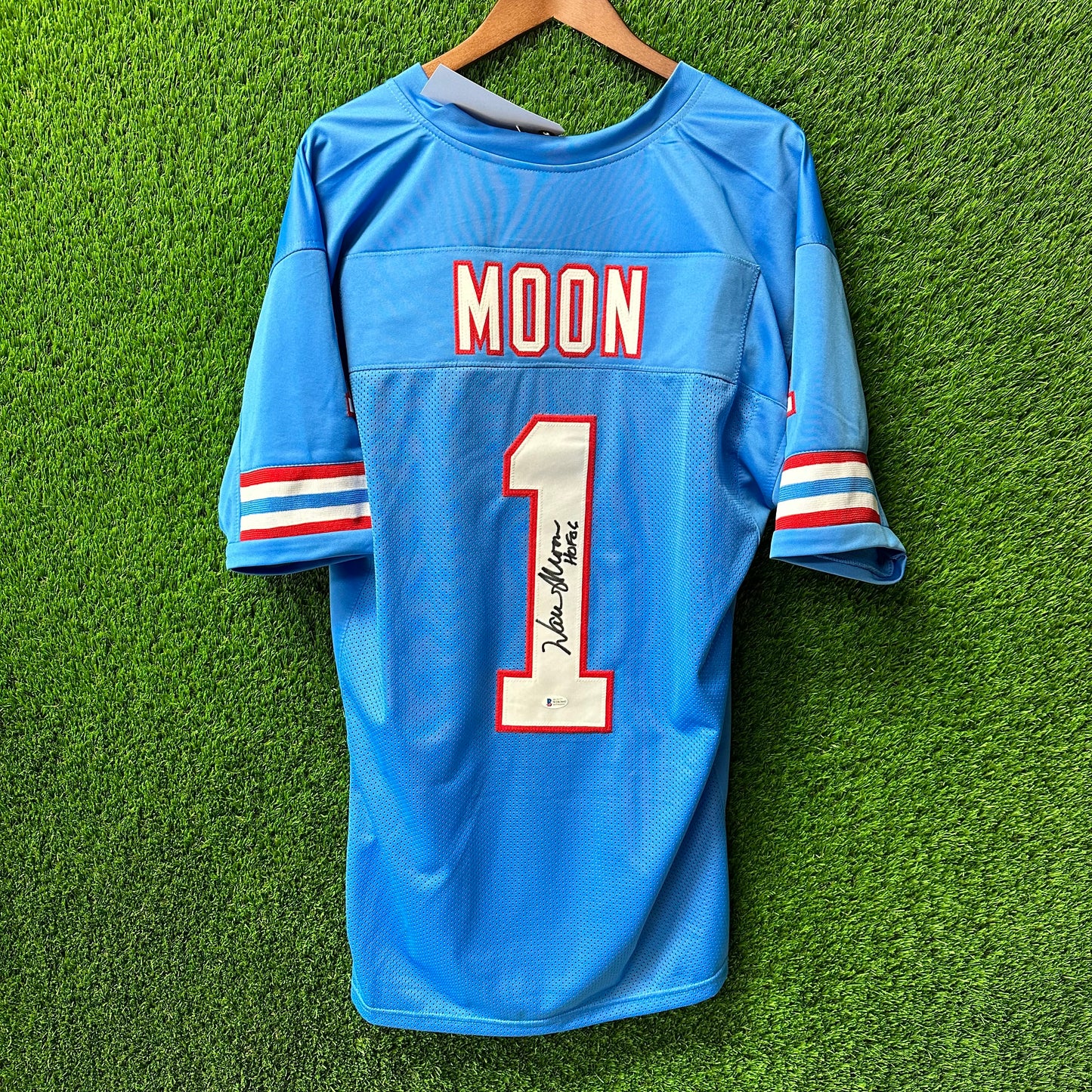 Warren Moon Signed Jersey Beckett Authenticated