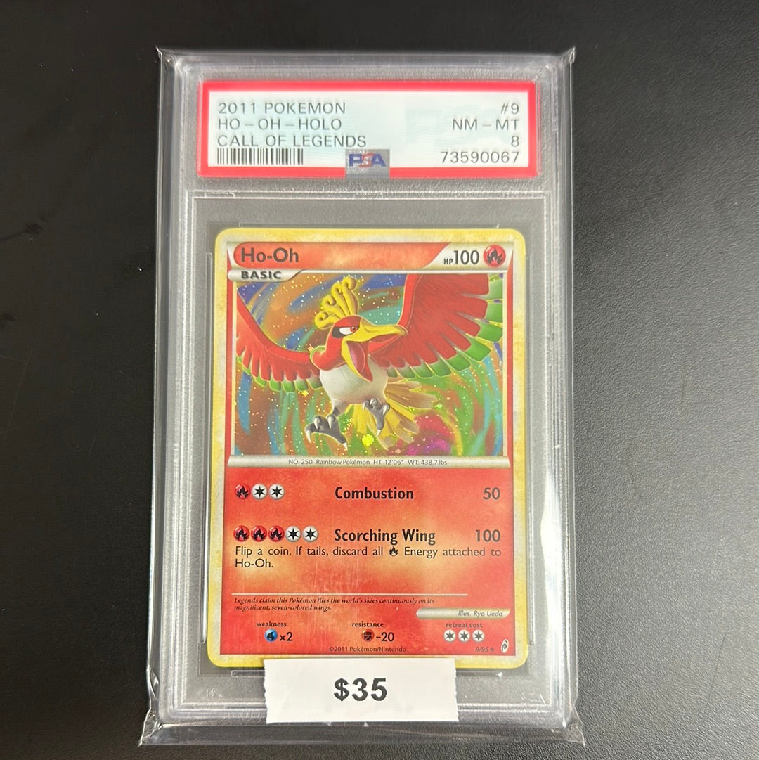 2011 Pokémon Ho-Oh Holo Call Of Legends #9 PSA 8