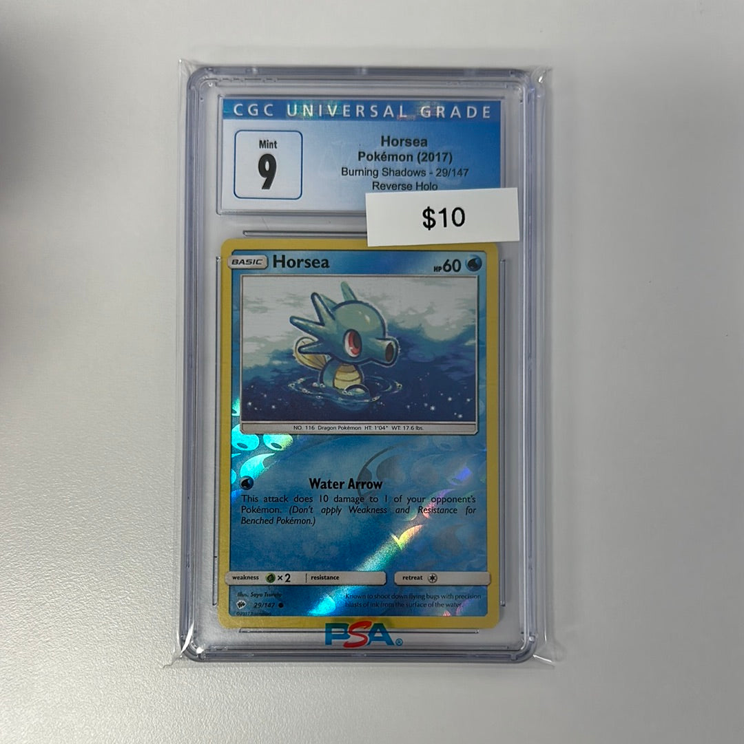 Pokémon Horsea Burning Shadows 29/147 CGC 9