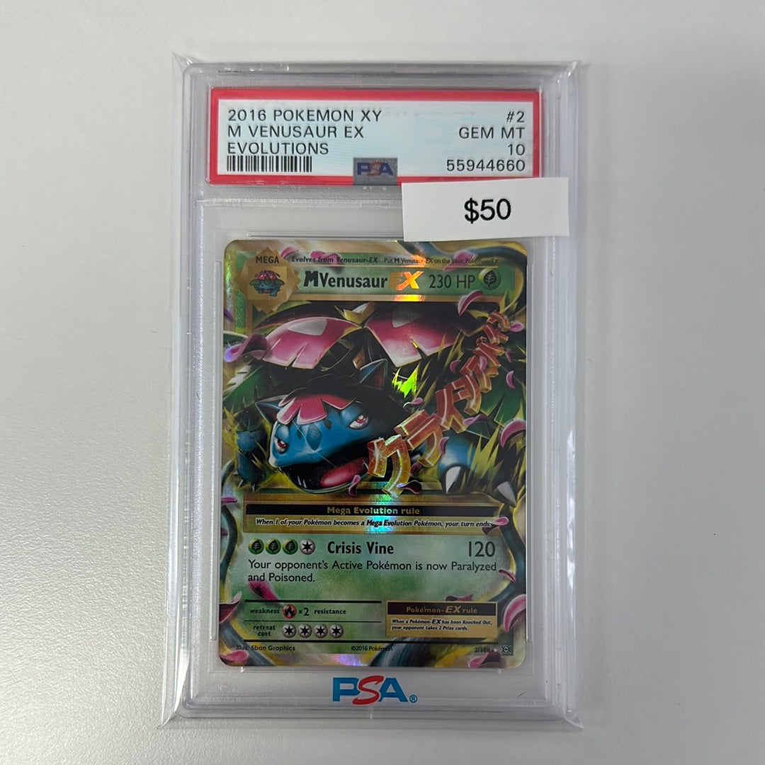 2016 Pokémon XY Venusaur EX #2 PSA 10