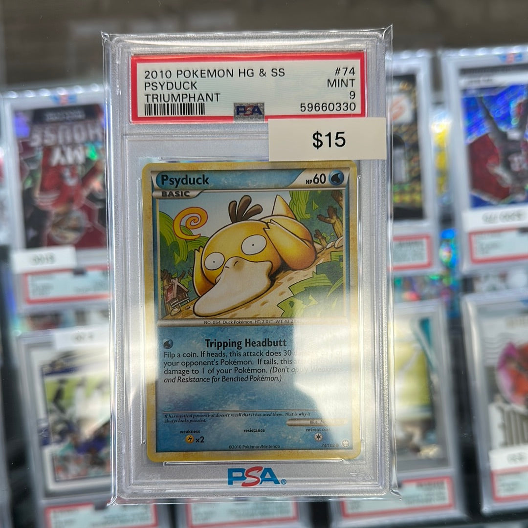 2010 Pokémon PSYDUCK Triumphant #74 PSA 9