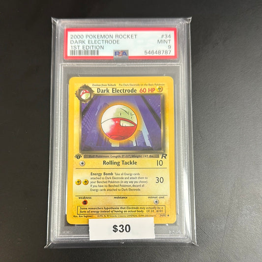 2000 Pokémon Rocket Dark Electrode 1st edition #34