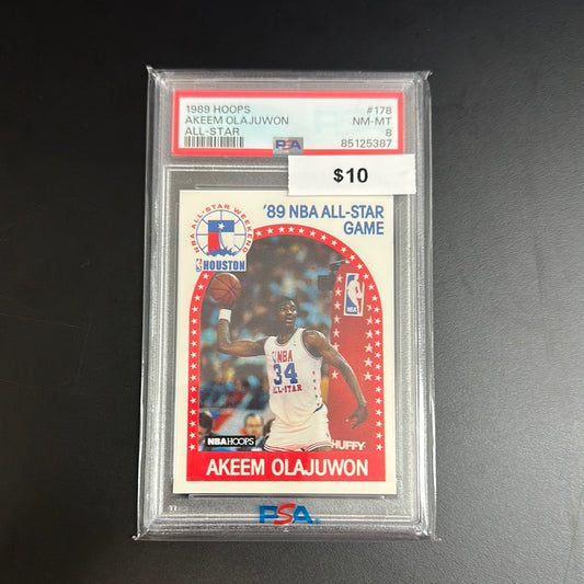 1989 Hoops Akeem Olajuwon #178 PSA 8