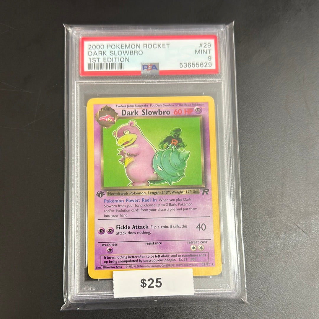2000 Pokémon Rocket Dark Slowbro 1st Edition #29 PSA 9