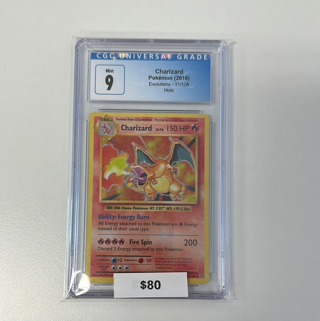 Pokémon 2016 Charizard Evolutions 11/108 CGC 9