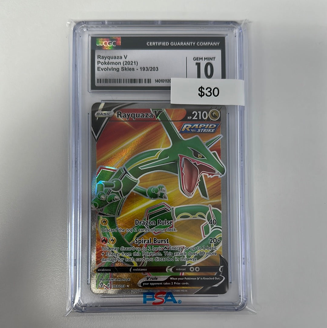 Pokémon 2021 Rayquaza Evolving Skies 193/203 CHC 10