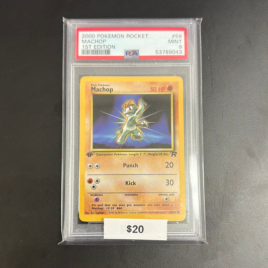 2000 Pokémon Rocket Machop 1st Edition #59 PSA 9